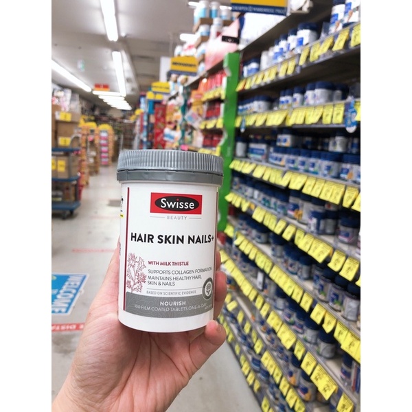 Viên uống hỗ trợ làm đẹp da móng tóc và sức khỏe -  Swisse Hair Skin Nails