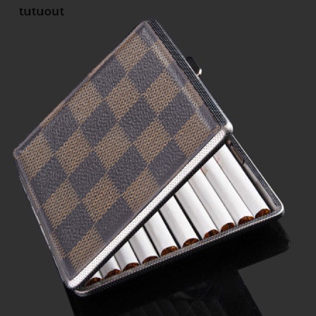 Set 20 Hộp Đựng Thuốc Lá Bằng Da Và Kim Loại Tiện Dụng