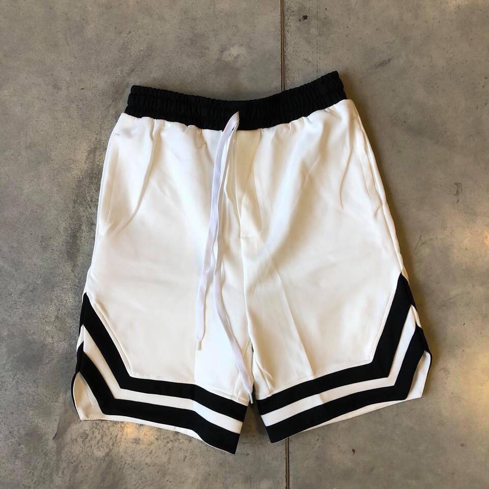 Quần Short 2V Đỏ Trắng Đen - Short Double V - Quần V Short Unisex ảnh thật