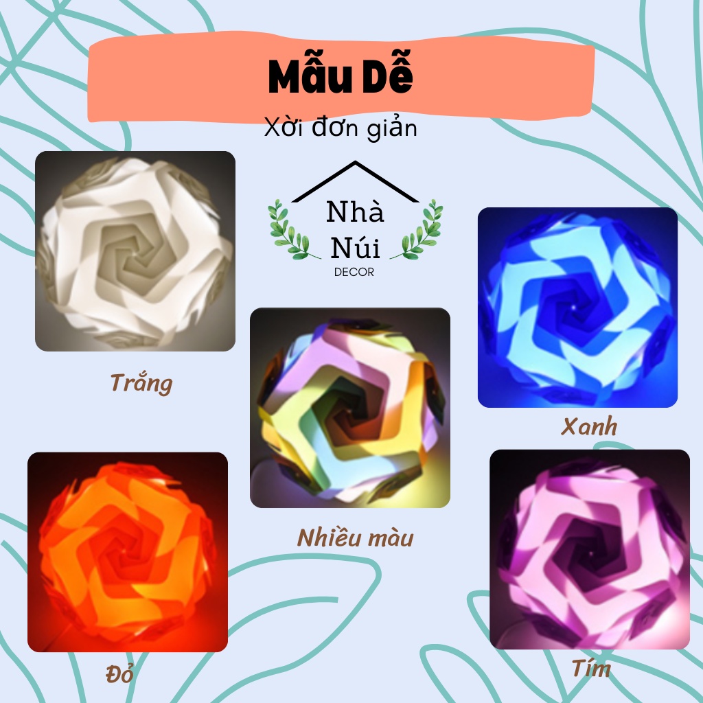 Đèn Lồng Tết, Trung Thu Cho Bé Lắp Ghép Sáng Tạo, Đèn Ngủ Decor Trang Trí Phòng Ngủ Để Bàn, Bàn Làm Việc, Có Nhiều Màu