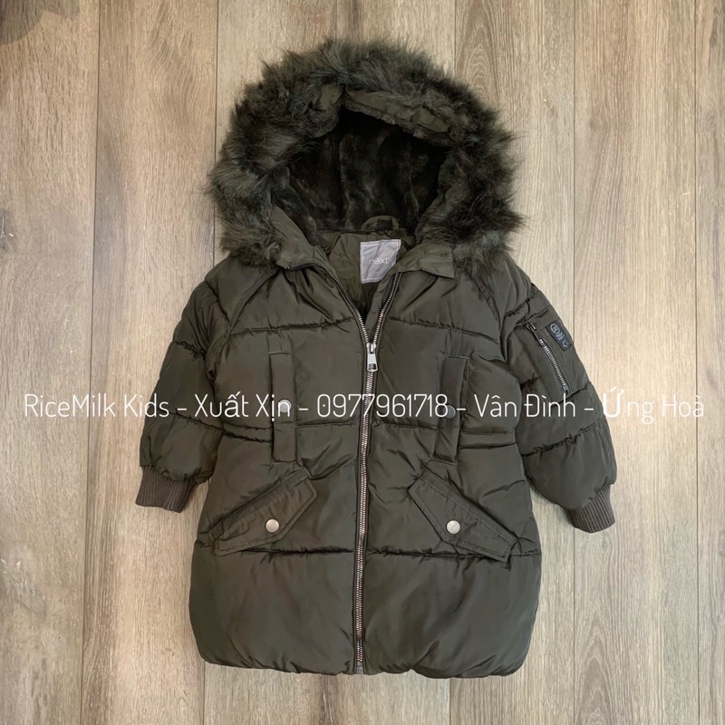 [Mã 2611THTRANG100K hoàn 10% xu đơn 99K] Áo khoác parka Next màu xanh rêu xuất dư xịn cho mẹ và bé