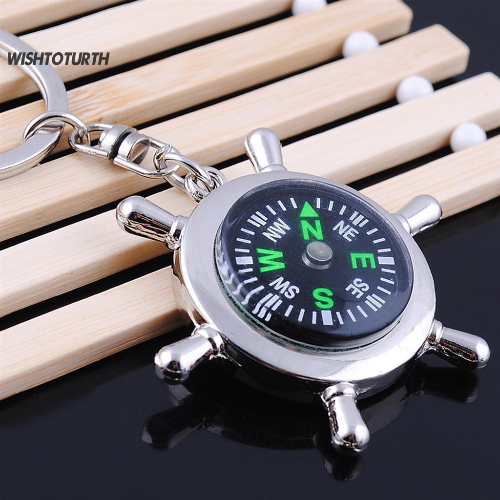&lt; Wish &gt; Móc Khóa Thiết Kế La Bàn Chống Rỉ Sét Đa Năng Cho Túi Xách
