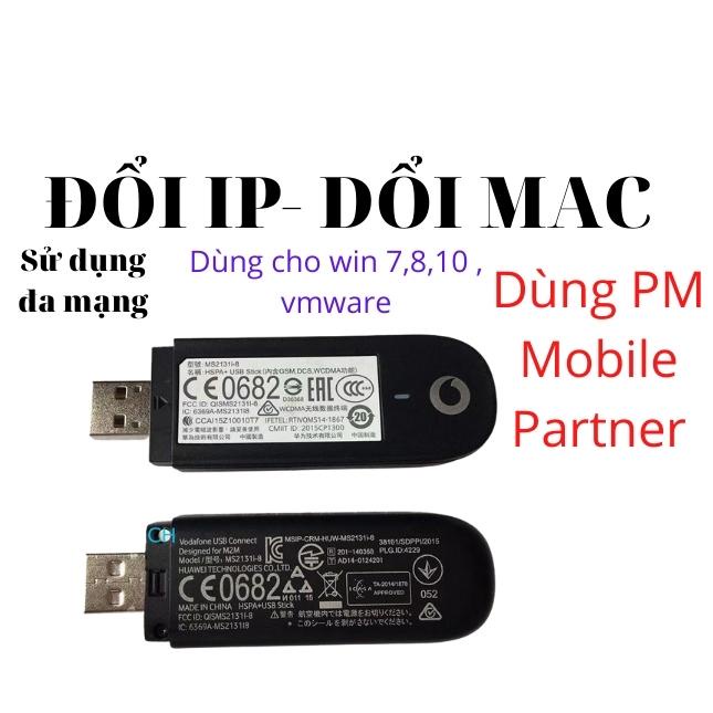 Dcom 3G huawei MS2131 , Dcom đổi ip mạng đổi MAC , Usb 3G tốc độ 21.6Mbps