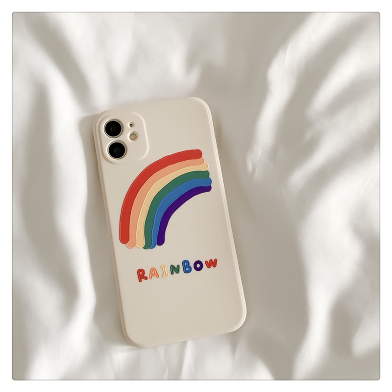 Ốp lưng iphone cạnh vuông rainbow 5s/6/6plus/6s/6splus/7/7plus/8/8plus/x/xr/xs/11/12/pro/max/plus/promax- Awifi M3-3