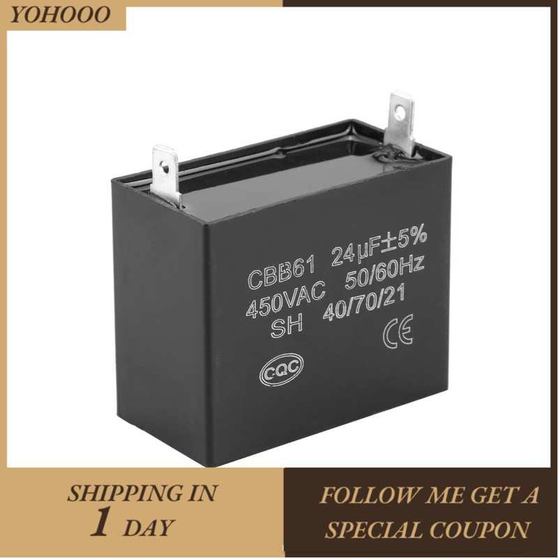 Tụ điện Yohoo Cbb61 450v Ac 24uf 50 60hz chuyên dụng dành cho máy phát thumbnail