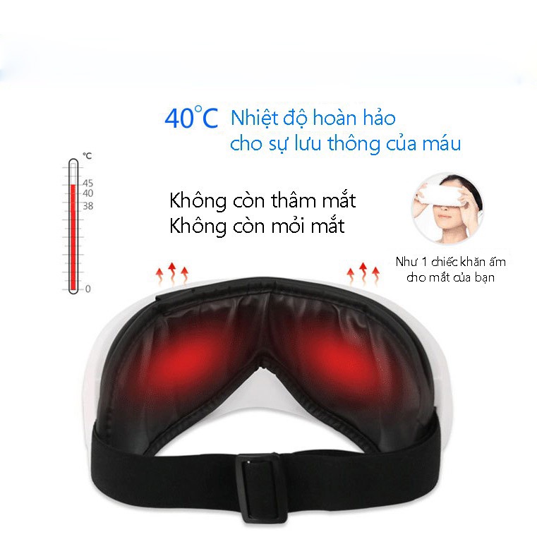 Máy Massage Mắt Thông Minh Rulax phiên bản mới nhất 2021 Trị Mỏi Mắt, Thâm Quầng (Tích Hợp Bluetooth Nghe Nhạc )
