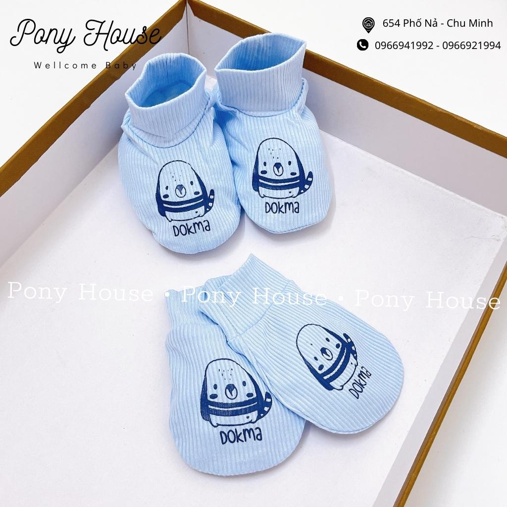 Bao Tay Bao Chân Dokma - Set Bao Tay Chân Sơ Sinh Chất Cotton Tăm Mềm Mịn Cho Bé Trai, Bé Gái Từ Sơ Sinh