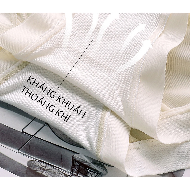 Quần lót nữ thun lạnh đúc su tàng hình,quần mặc váy cạp đính nơ 120