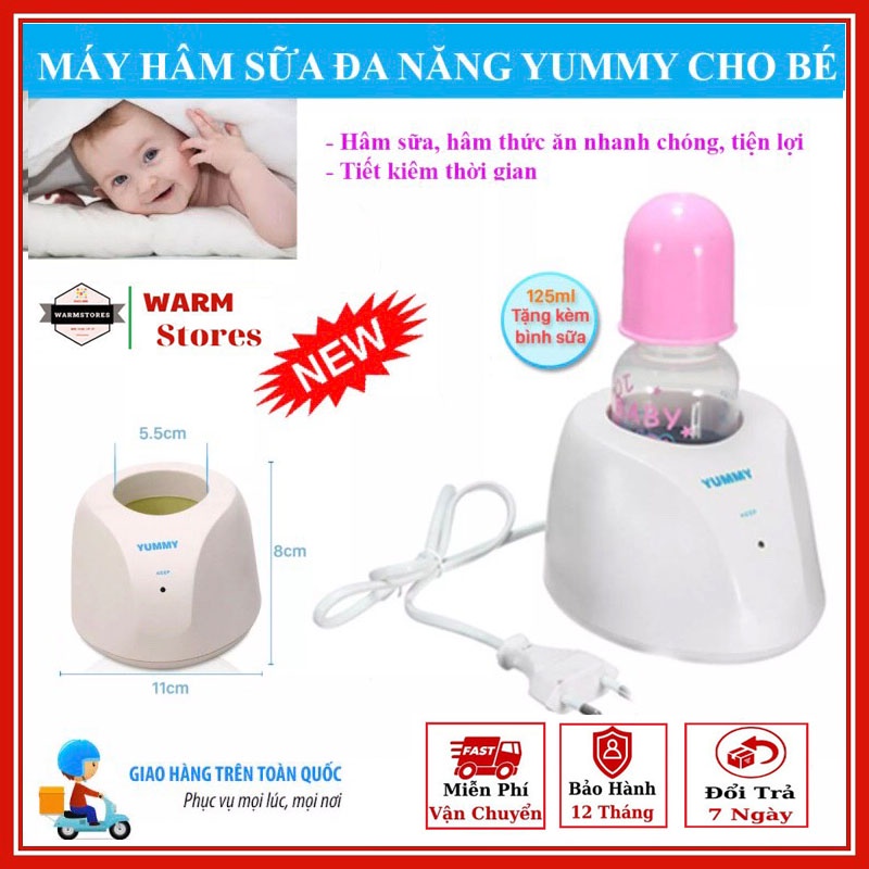 Máy Hâm Nóng Sữa,Máy Ủ Sữa Đa Năng Cho Bé Yummy 18A  An Toàn Và Tiện Lợi