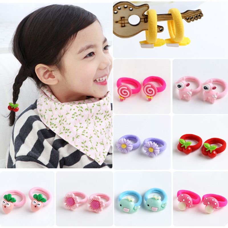 Dây Cột Tóc Hoạt Hình Xinh Xắn Cho Bé Gái