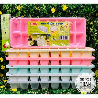 Khuôn làm thạch topping an toàn, tiện lợi 16 viên Hofaco – Khay đá lớn 16 ngăn HPL24 Hồng Phát