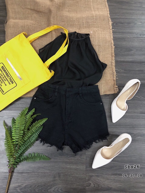 💖Short jean đen giãn tua lai bigsize 32-40 | BigBuy360 - bigbuy360.vn