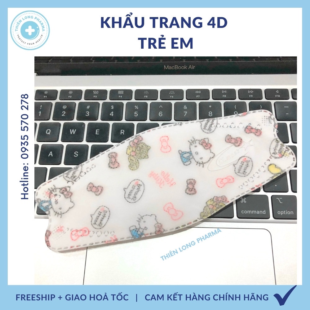 Khẩu trang trẻ em 4D [túi 10 cái] KF94 Unimask dày dặn, kháng khuẩn cho bé, khẩu trang KIDS chính hãng | BigBuy360 - bigbuy360.vn