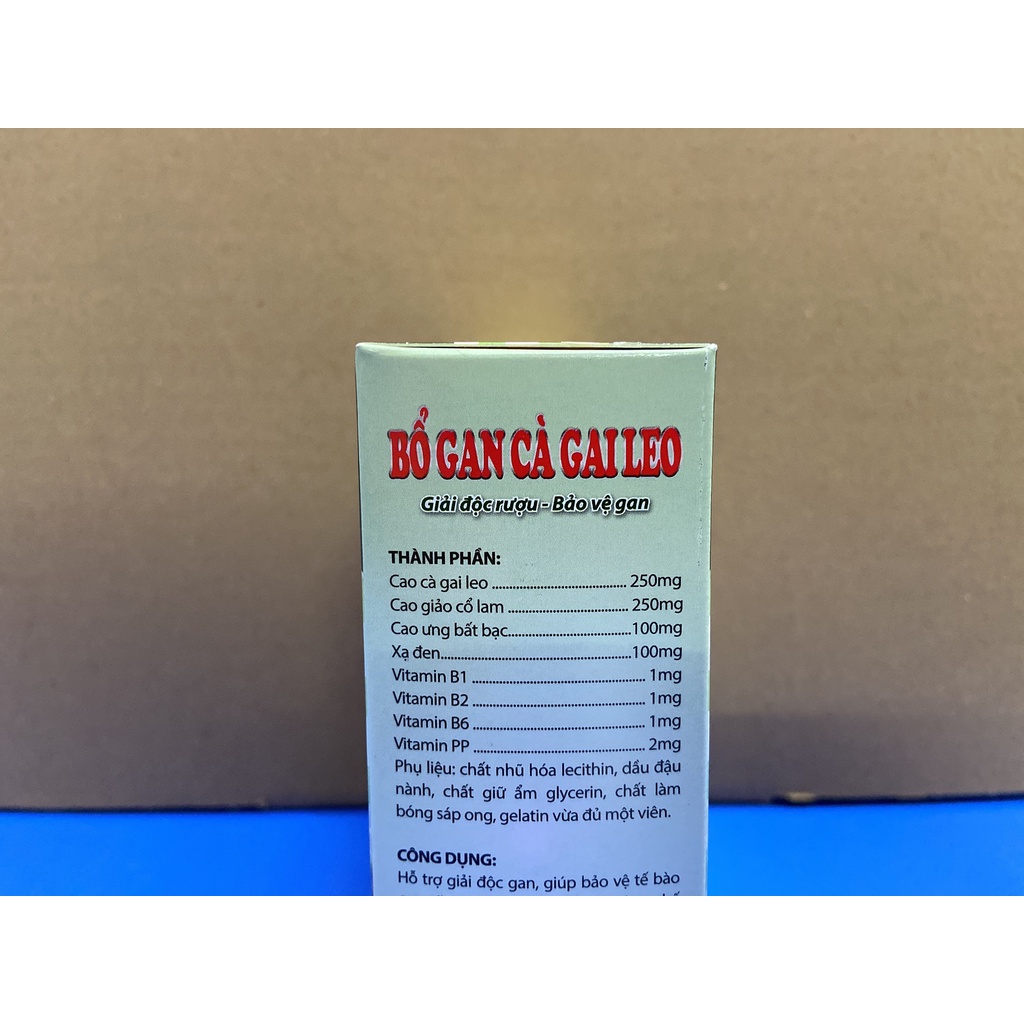 Bổ gan thảo dược mát gan, giải độc gan, tăng cường chức năng gan - 60 viên [Bổ Gan Cà Gai Leo USA]