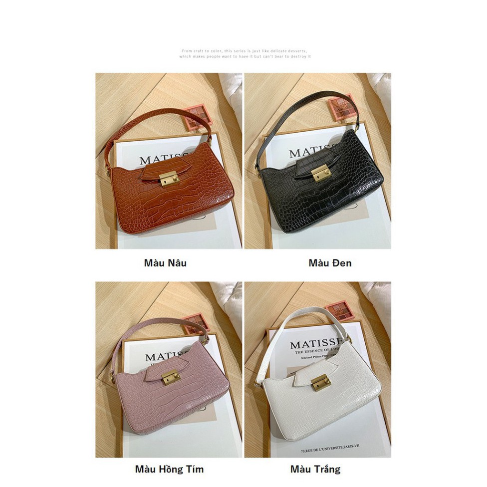 Túi kẹp nách Ngọc Trinh vân da cá sấu cao cấp siêu hot mẫu mới nhất KN01 túi xách đeo vai Chip Xinh Bag | BigBuy360 - bigbuy360.vn