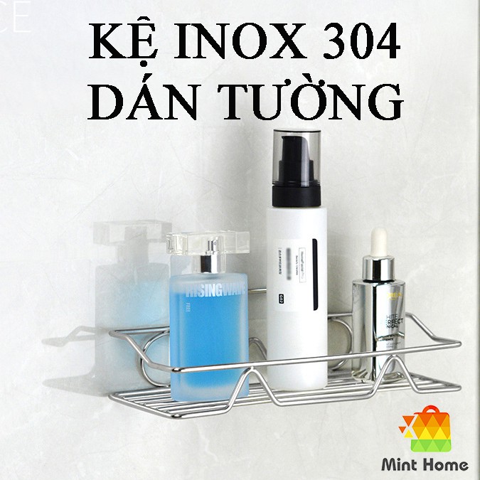 Kệ nhà tắm inox 304 dán tường, kệ nhà bếp treo tường để đồ đa năng tiện lợi, dễ sử dụng, giảm mạnh