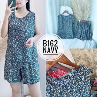 Bộ lanh mặc ở nhà chất lanh lụa mát đẹp, bộ đùi mặc nhà Fredy vải lanh dư B162