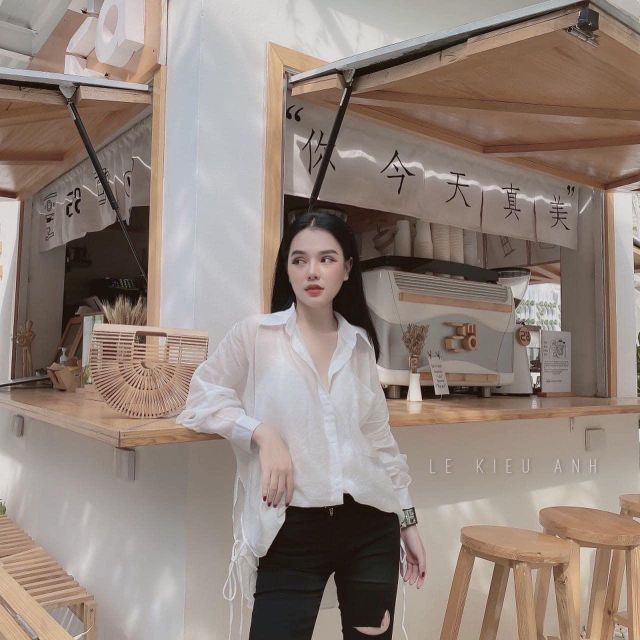 Áo sơmi trắng nữ