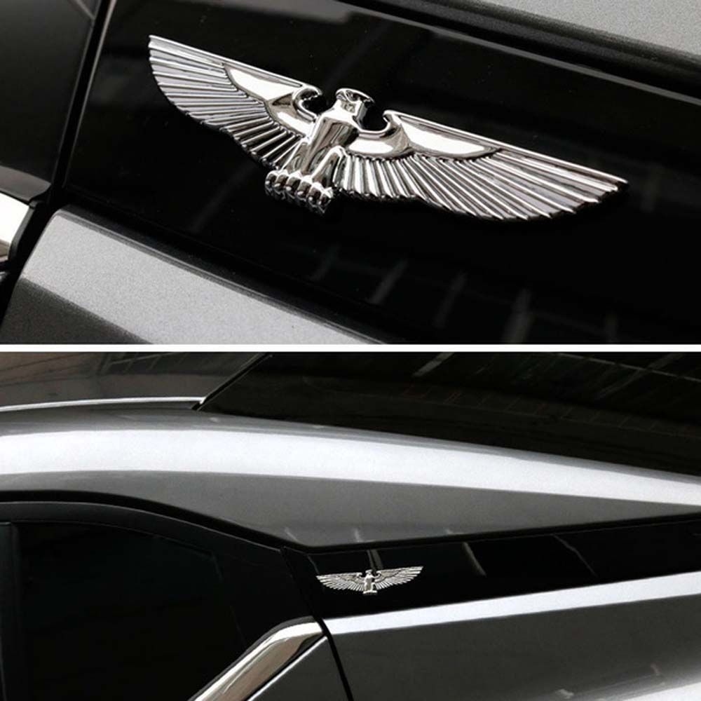Miếng dán trang trí xe hơi tự dính hình chim đại bàng 3D bằng hợp kim kẽm nhiều màu sắc chống thấm nước