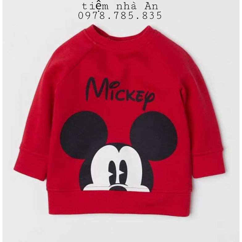 áo nỉ cho bé trai , áo thu đông dài tay , áo nỉ bé gái , hàng hm xuất dư mẫu mickey bé nào cũng mê - tiệm nhà an