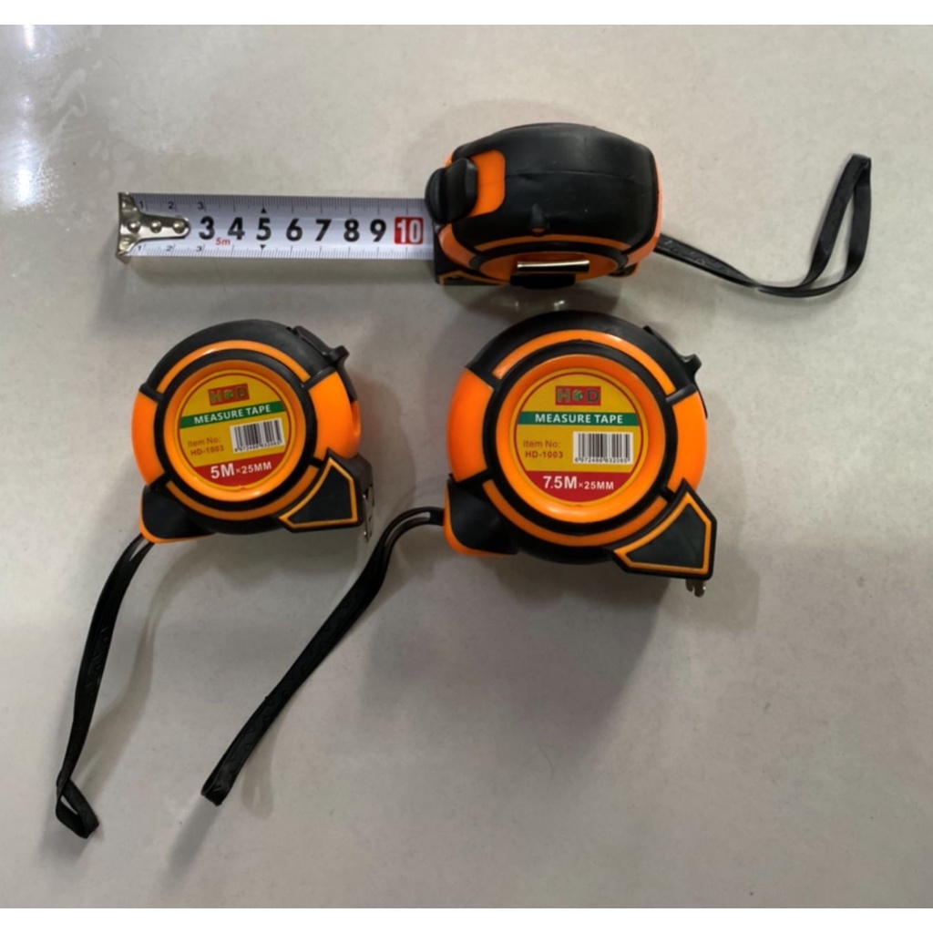 Thước kéo, rút, 5m-7.5m HD cao cấp chính hãng, thước cuộn tự động, lớp vỏ bọc cao su chống va đập, chống vỡ, bền