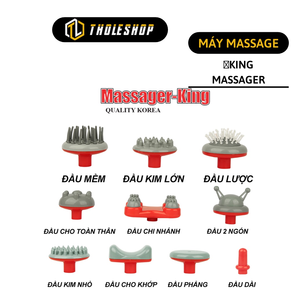 Máy massage cầm tay 10 đầu King Massager chuyên cho người cao tuổi - cắm điện cao cấp 2202