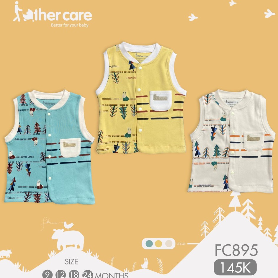 Áo Ghi lê trẻ em FatherCare nỉ - Thỏ &amp; Cây (HT - Trơn) FC895