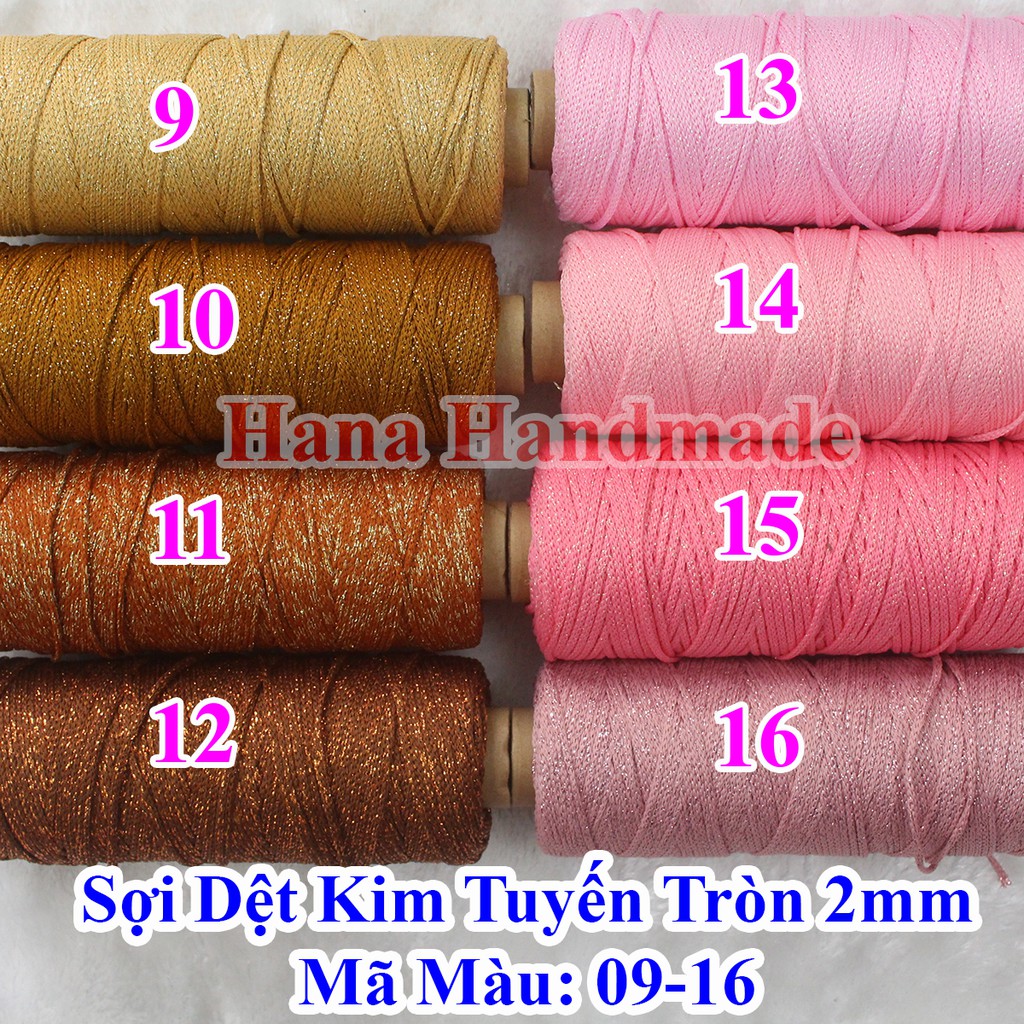 Sợi dệt kim tuyến tròn 2mm 30k/cuộn