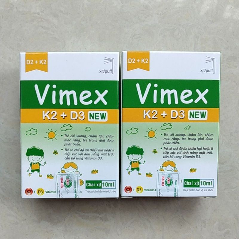 K2 D3 dạng xịt - VIMEX K2+D3 new dạng xịt phân liều chính xác, hấp thụ canxi tối đa (chất lượng ngang Dimao + Keovon)