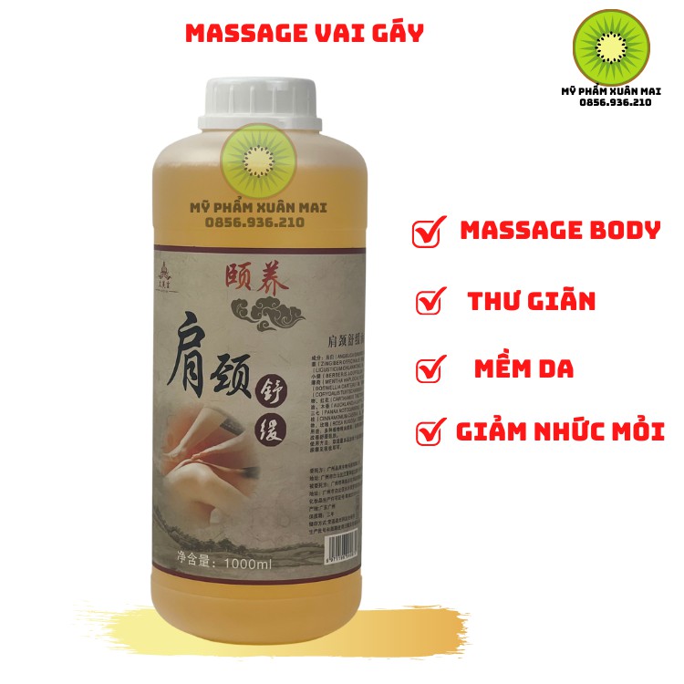 Tinh Dầu Gừng Nóng Massage AlFuYan Vòng eo Vai Gáy 1000ML