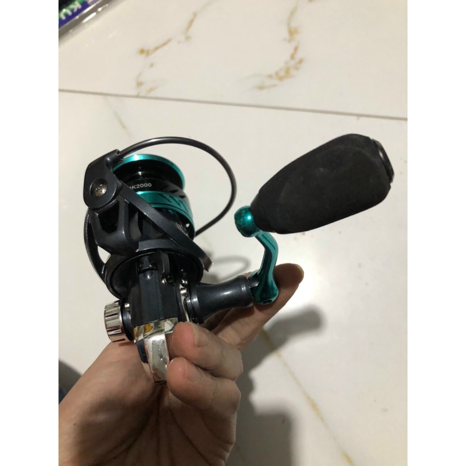 Máy câu cá Dk máy đứng kim loại cao cấp full size 2000-7000 có núm tròn