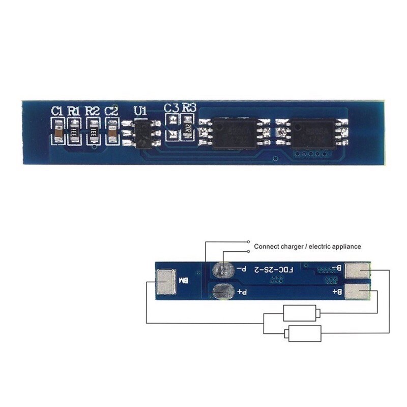 Mạch bảo vệ pin 2S 7.4v cho pin Lithium