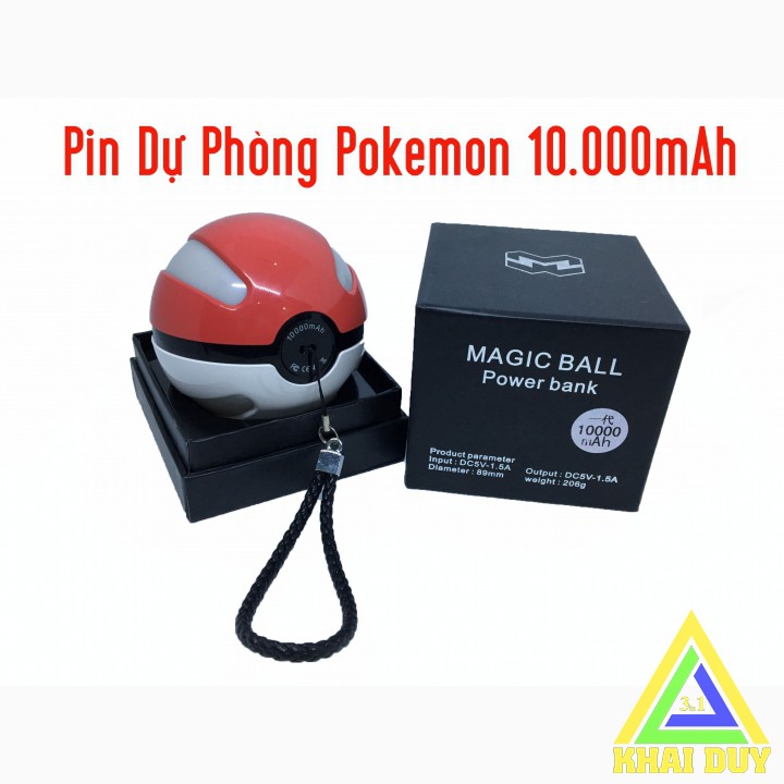 Pin Dự Phòng Pokemon Dung Lượng Đủ 10.000mah