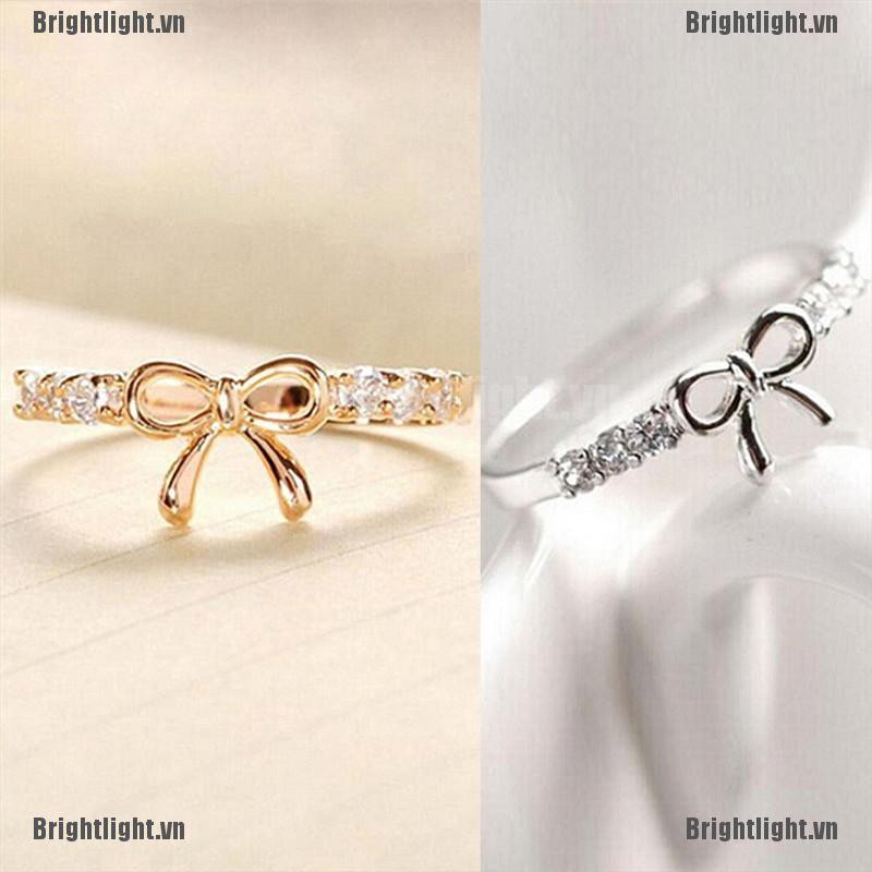 Nhẫn Hình Bướm Đính Đá Thiết Kế Đơn Giản Và Quyến Rũ