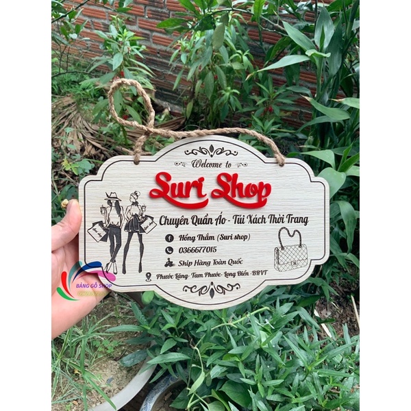 Bảng gỗ tên shop [ mẫu BG 688]