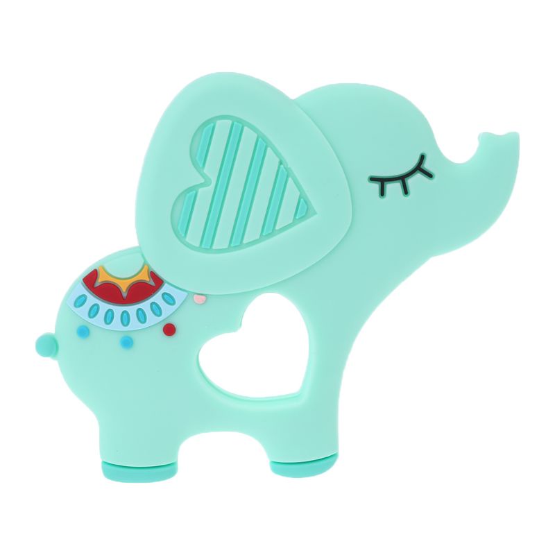 Đồ Chơi Ngậm Nướu Hình Chú Voi Hoạt Hình Bằng Silicone Dành Cho Trẻ Em