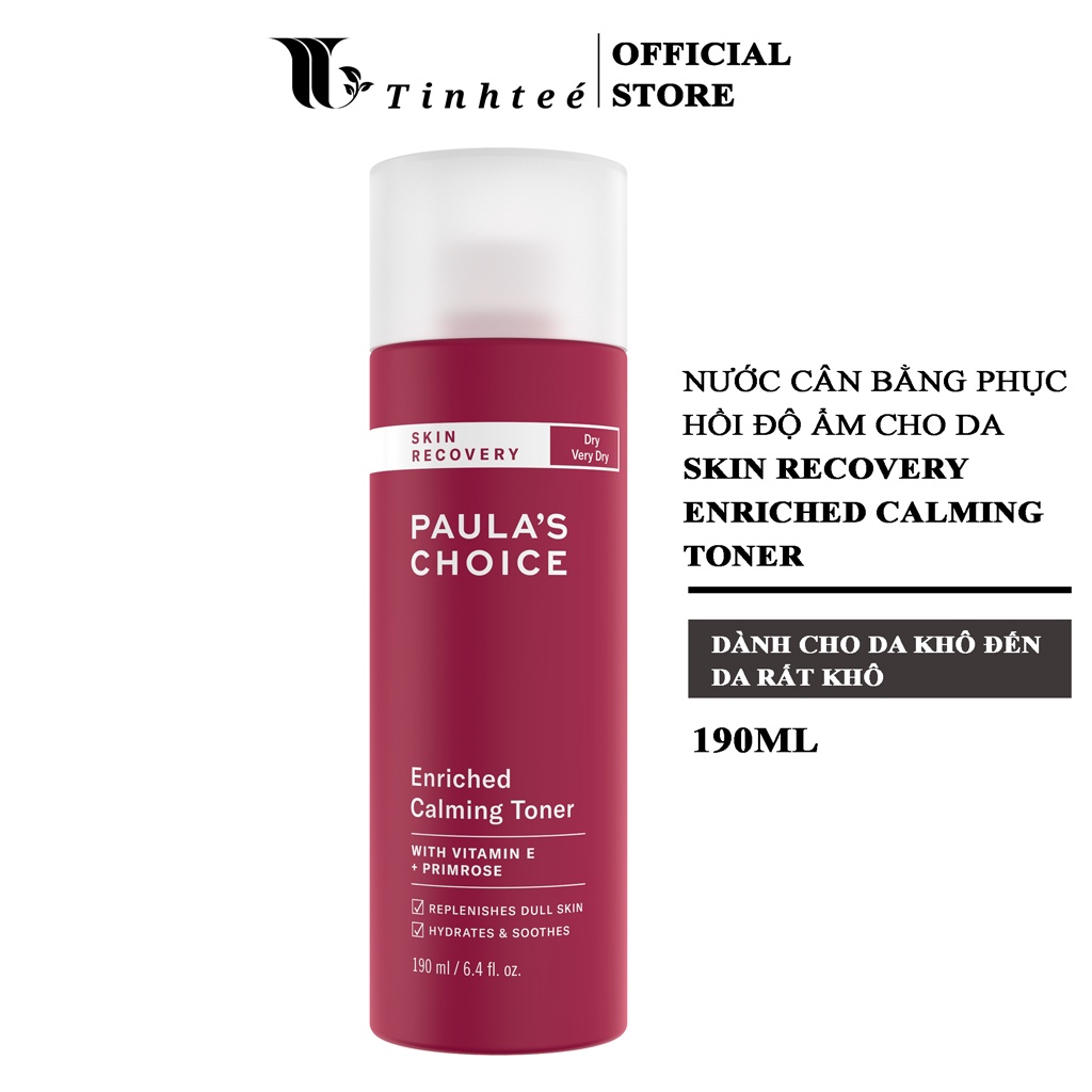 Nước hoa hồng phục hồi độ ẩm Paula's Choice Skin Recovery Enriched Calming Toner 190ml