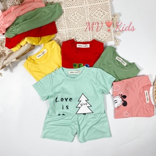 Bộ cộc thun lạnh cho be trai/gái LOẠI 1 Minky Mom in hình thú cho bé 8- 18kg