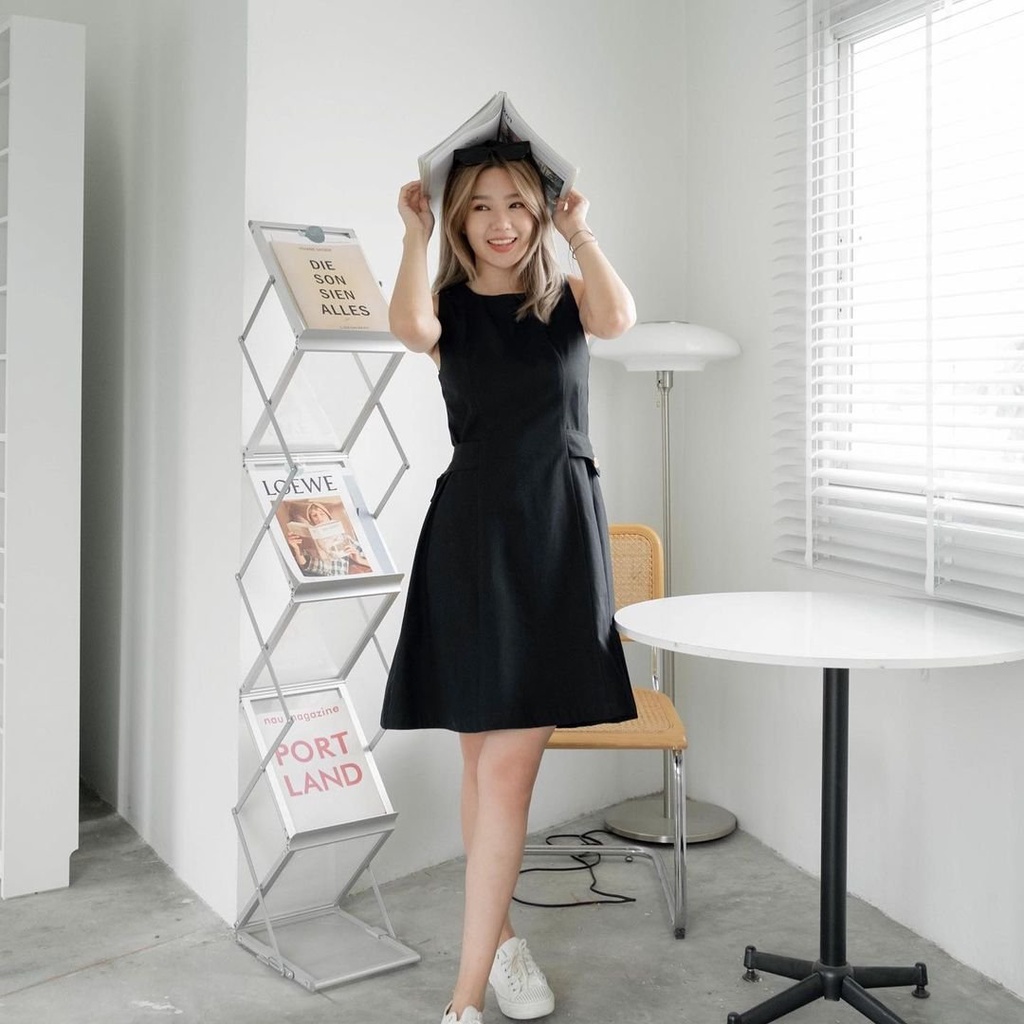 LIGAM - ĐẦM CỘC TAY SLEEVELESS BELT DRESS