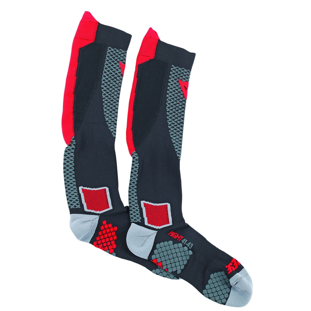 Tất Vải D-CORE HIGH SOCK- BLACK/RED - Chính Hãng Dainese