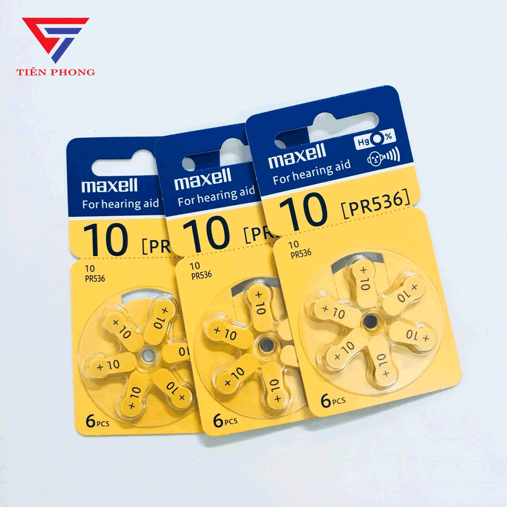 Pin Máy Trợ Thính Maxell PR536 (Pin 10) 1,45V Hàng chính hãng
