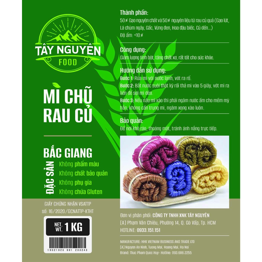 Đặc sản mỳ chũ ngũ sắc - 1kg - eat clean - ảnh sản phẩm 6