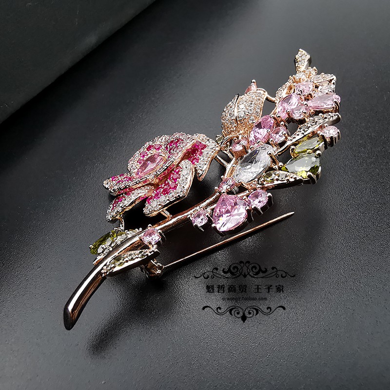 Tag cài áo, Cài áo vest, sơ mi cao cấp đính full đá Zircon sáng lấp lánh (ko bao gồm hộp)