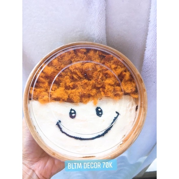 Bánh đat trươc - Bánh bông lan trứng muối decor theo yêu cầu