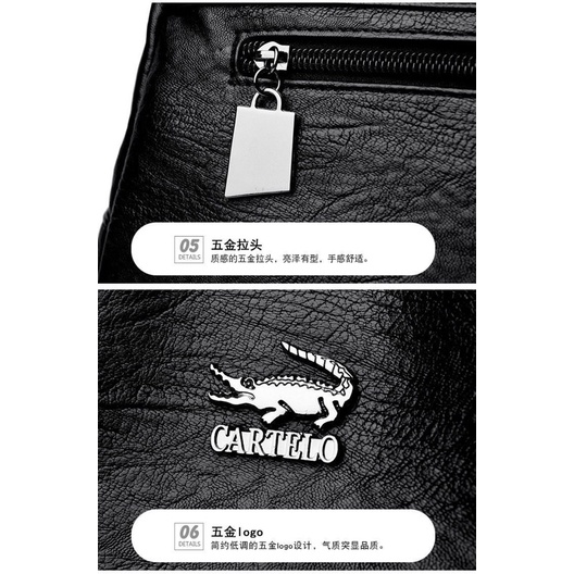 Balo Da thời trang Cartelo vừa a4_Balo đi học_đi chơi_công sở