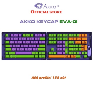AKKO Keycap set EVA-01 (PBT Double-Shot/ASA profile/158 nút)