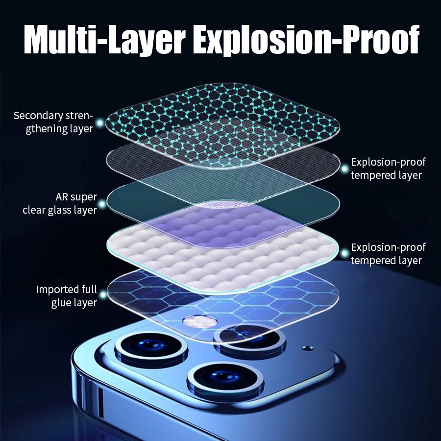 Kính cường lực bảo vệ camera sau thích hợp cho iPhone 13 12 11 Pro 13 Mini XS Max X XR 7 8 6 6s Plus SE 2020