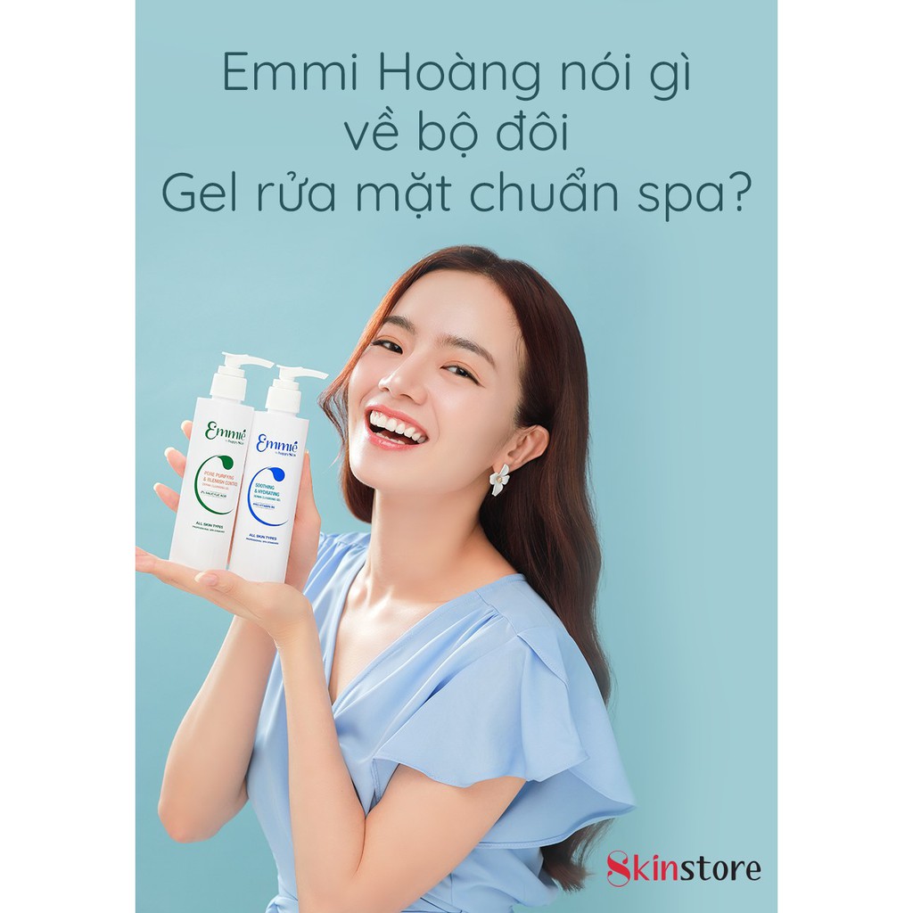 Gel Rửa Mặt Dịu Nhẹ và Cấp Ẩm Sâu - Emmié by Happy Skin Soothing & Hydrating Derma Cleansing Gel 180ml