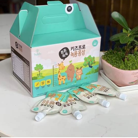 Hồng Sâm Baby Nhung Hươu Hàn Quốc Kids Pro Solife(phiên bản mới tăng 30% sâm) hộp 30 gói x 40ml