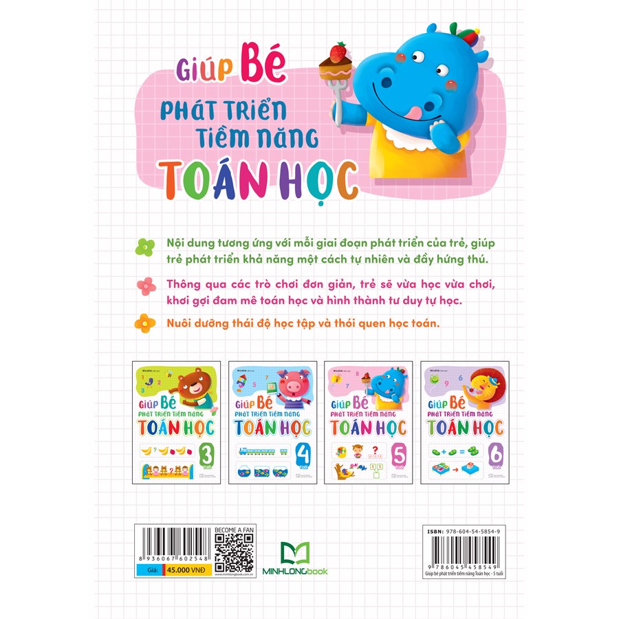 Sách: Giúp Bé Phát Triển Tiềm Năng Toán Học 5 Tuổi - TSMN